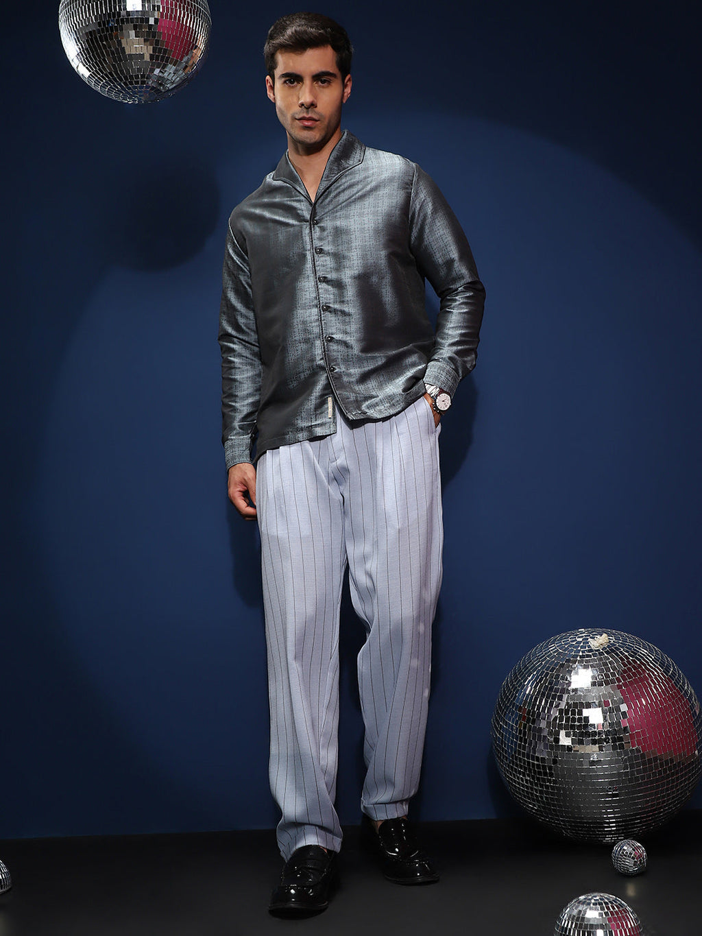 Lightweight - Pinstripe-Pleated Chino Trousers