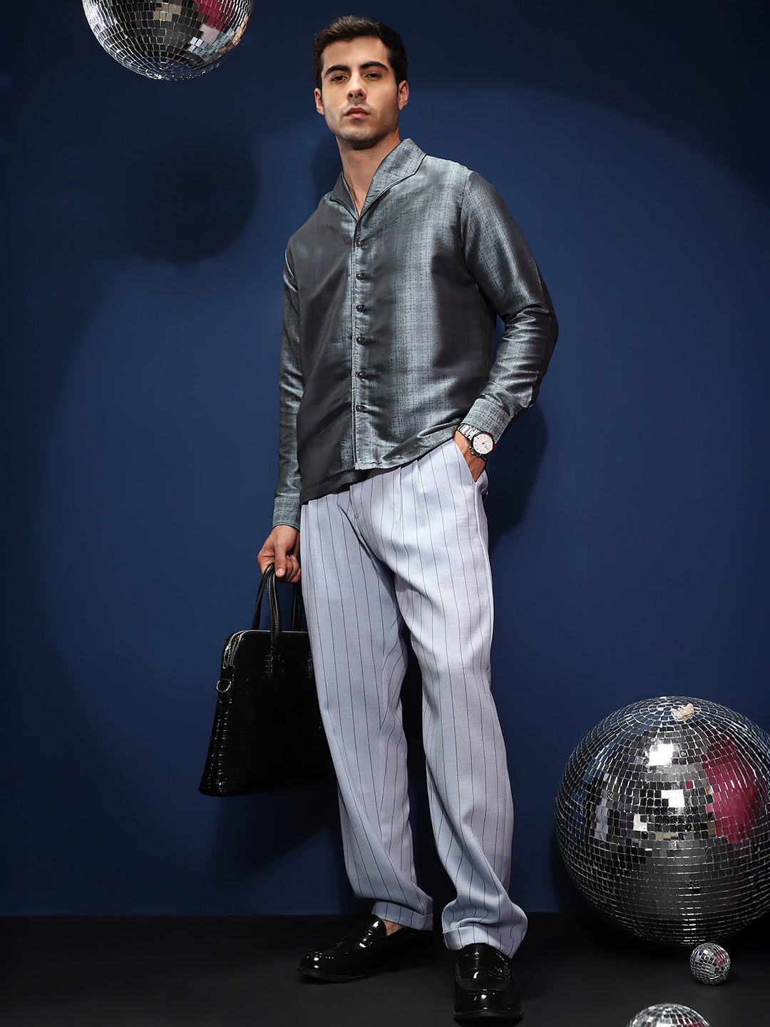 Lightweight - Pinstripe-Pleated Chino Trousers