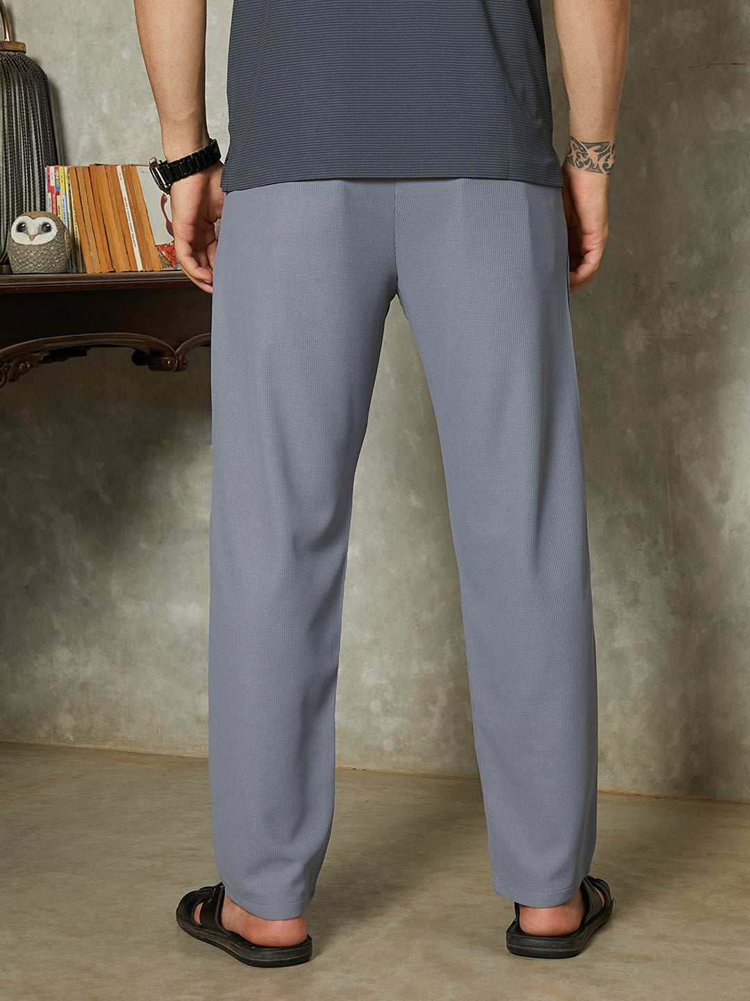 Micro-Waffle Chino Trousers