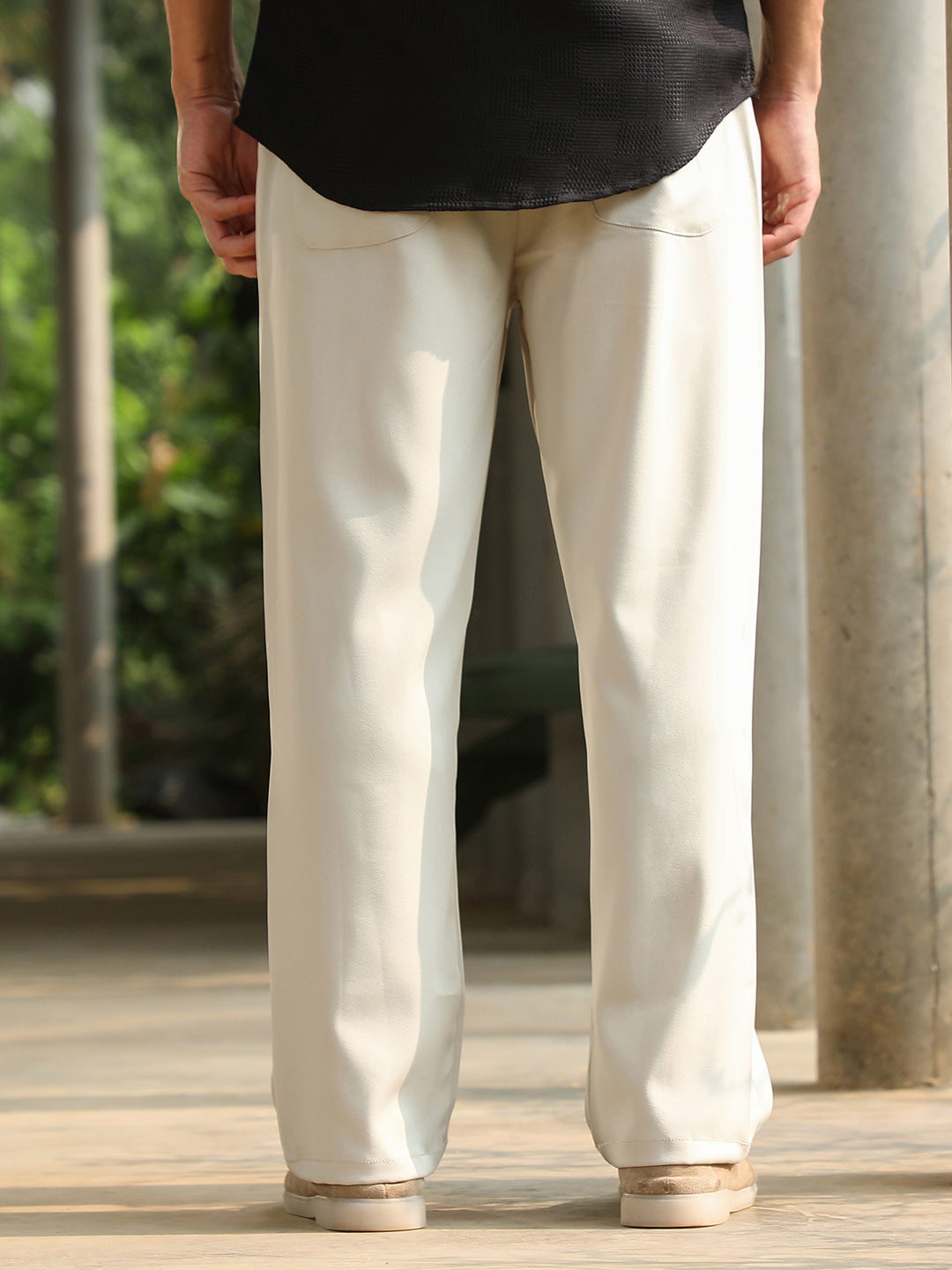 Straight Pleated Trousers