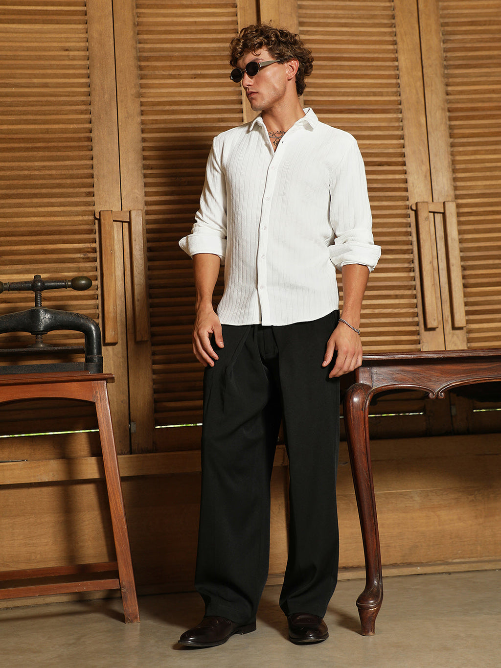 Pleated-Fold Korean Trousers