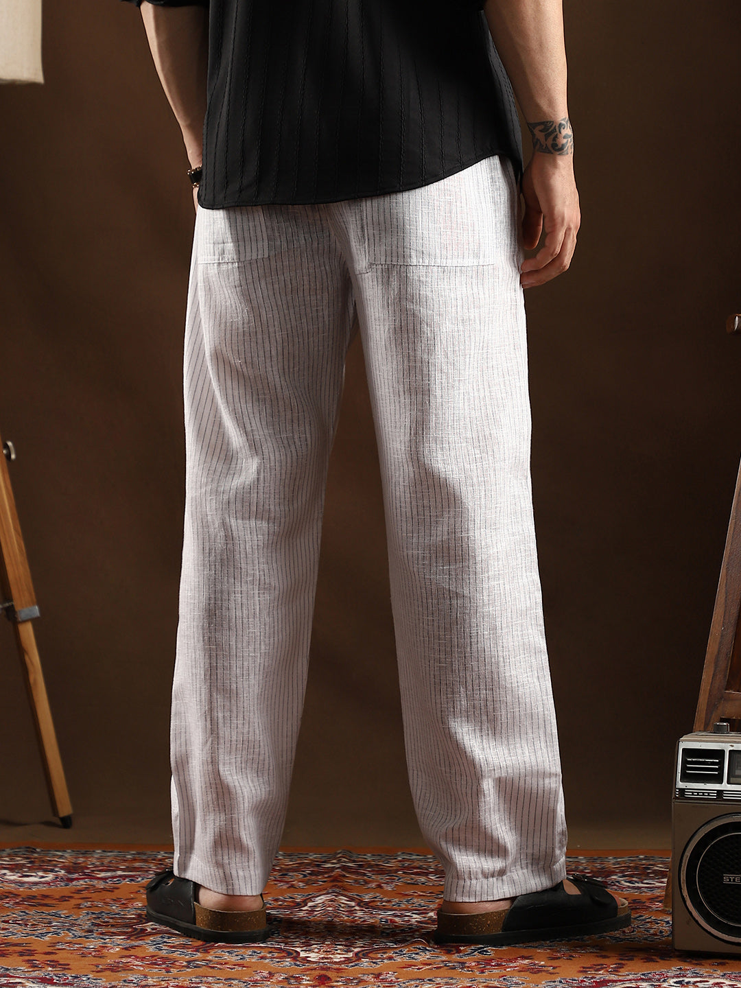 Lightweight - Pinstriped Casual Trousers