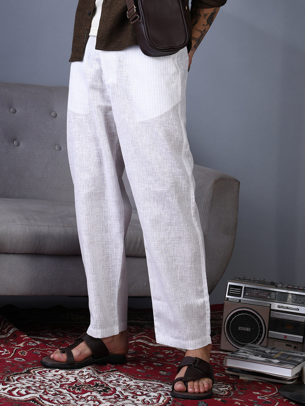 Lightweight - Pinstriped Casual Trousers