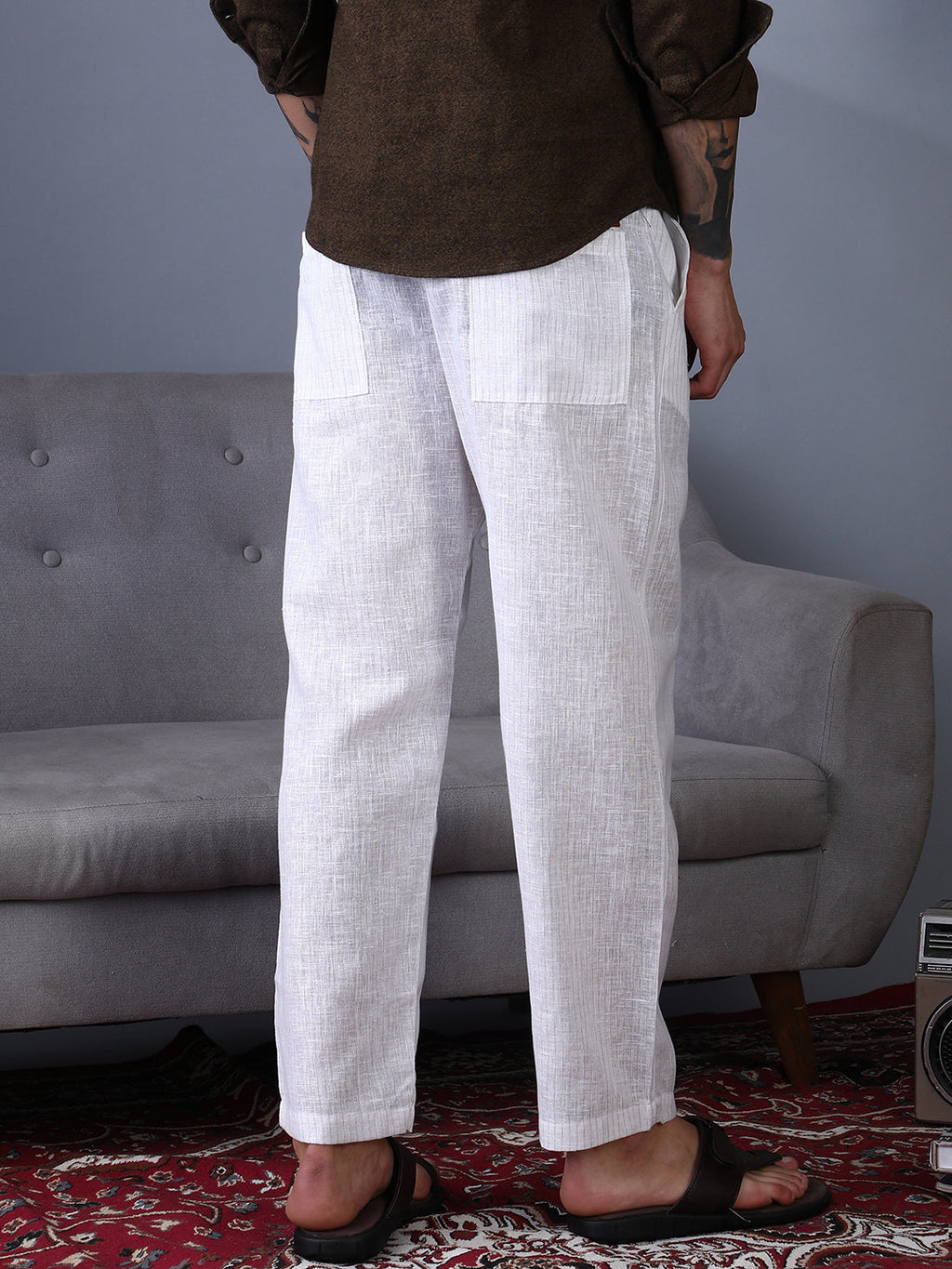 Lightweight - Pinstriped Casual Trousers