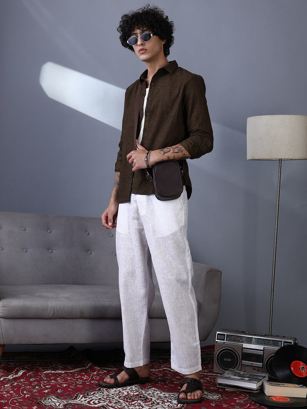 Lightweight - Pinstriped Casual Trousers