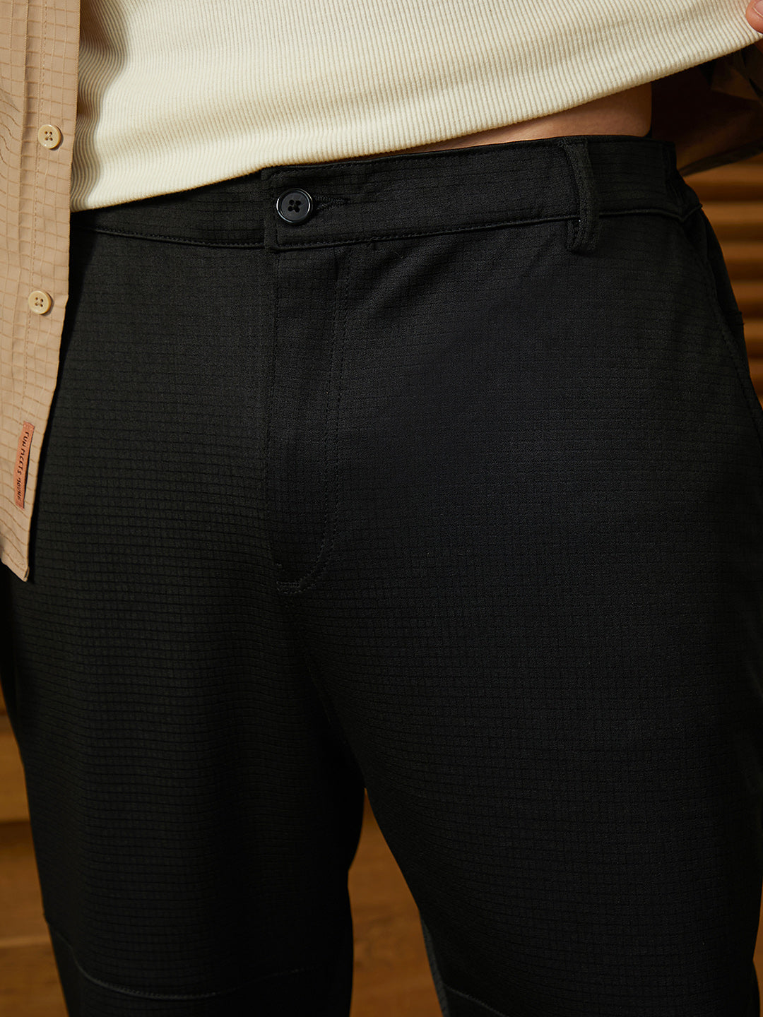 Panel-Waffle Chino Trousers