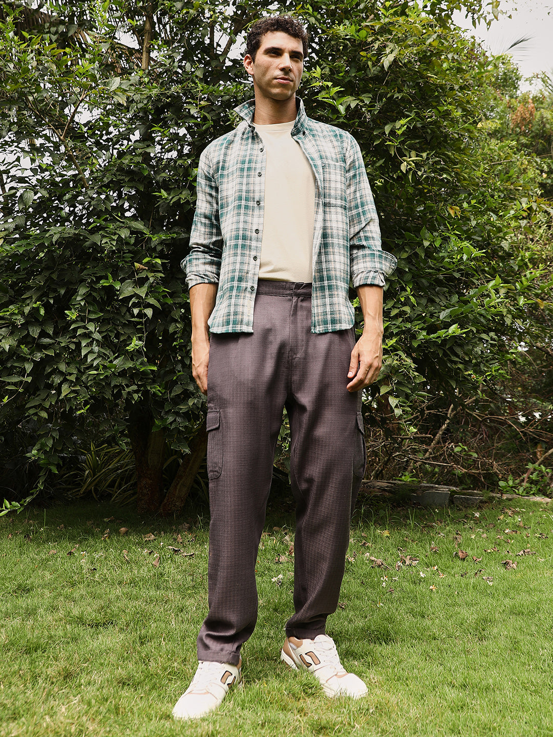 Pleated Utility-Tapered Trousers