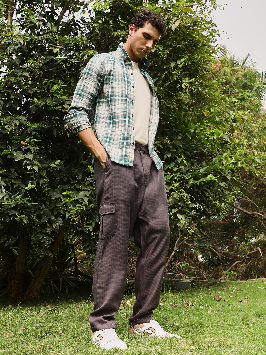 Pleated Utility-Tapered Trousers