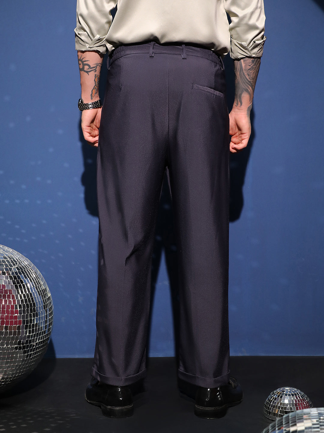 Pleated Cuffed Trousers