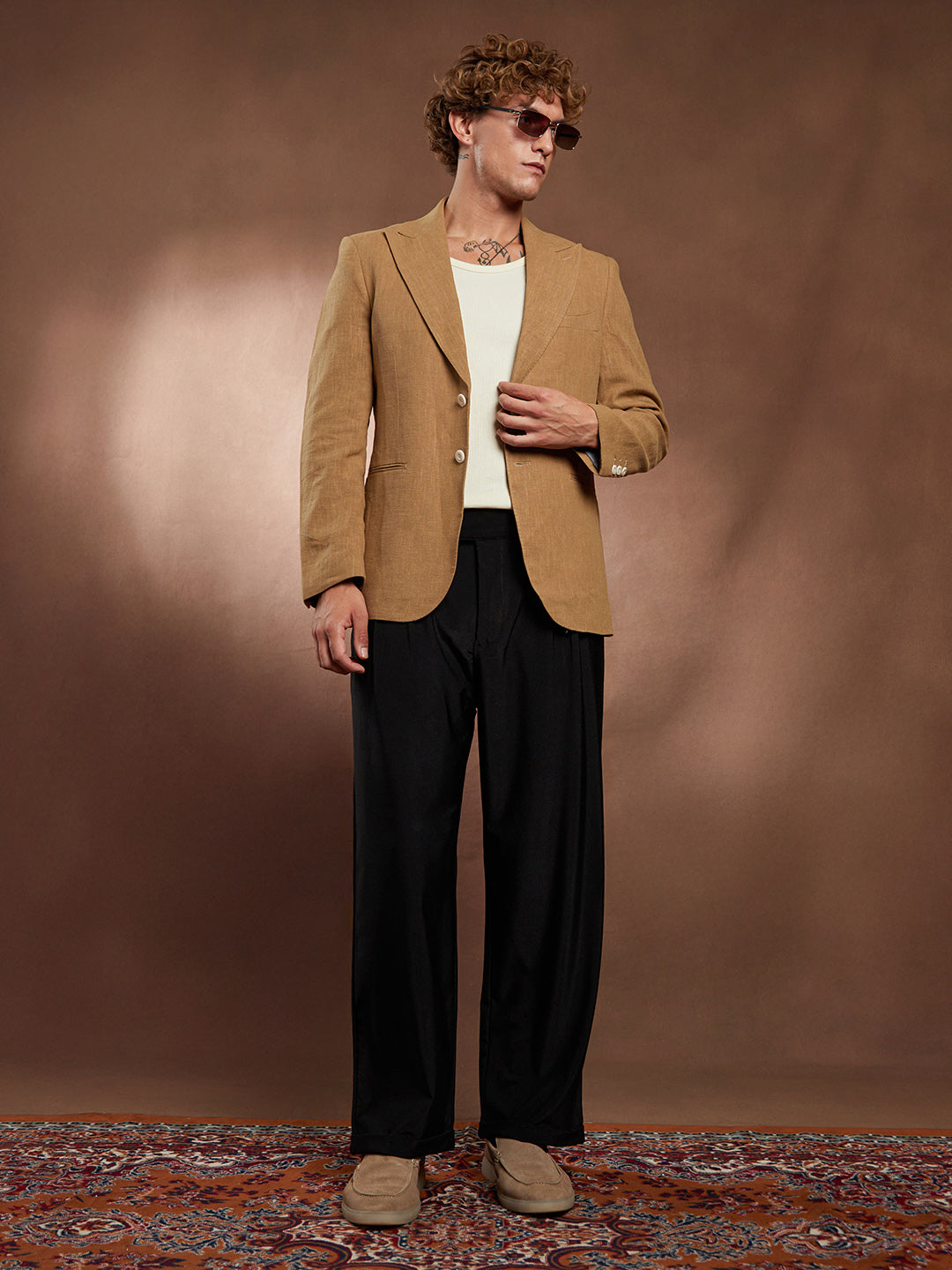 Pleated Cuffed Trousers