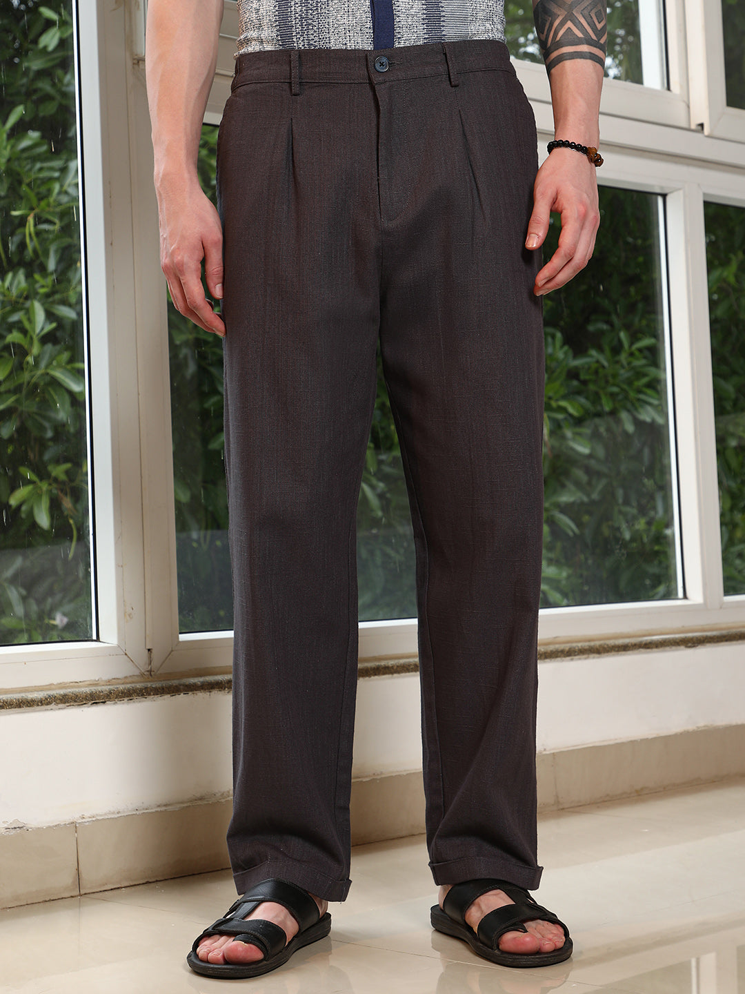 Lightweight - Brown Cotton Trousers