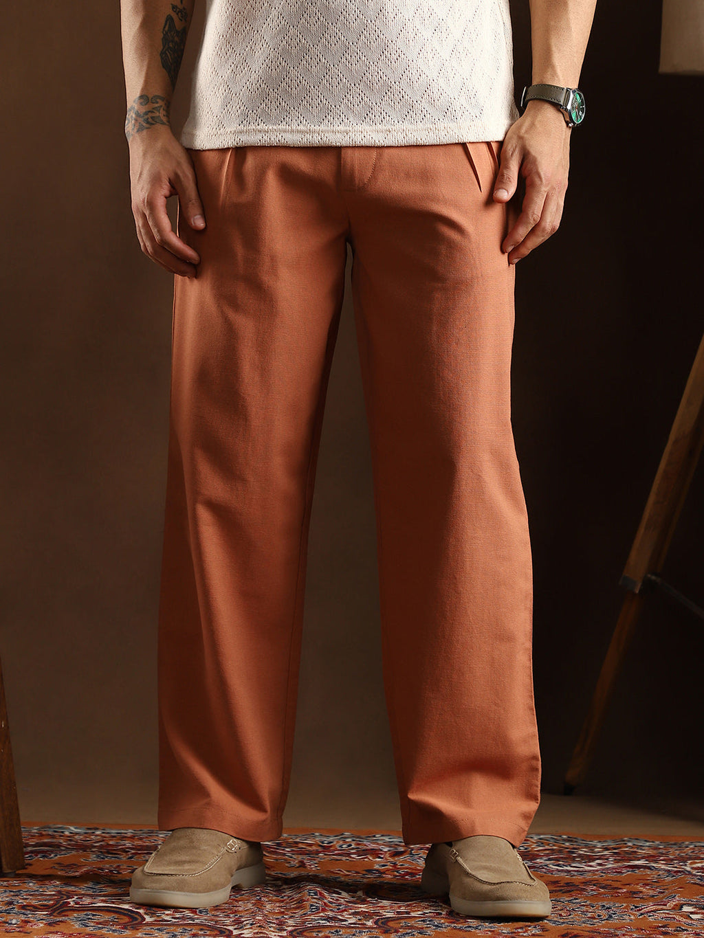 Lightweight - Straight-Pleated Slittrousers