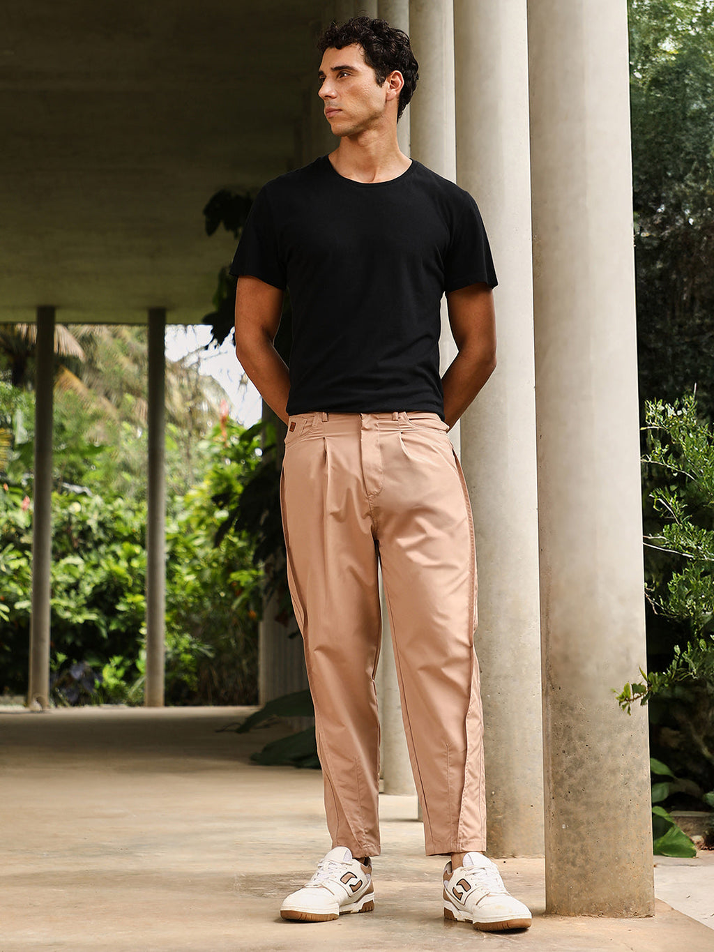 Panelled-Tapered Trousers