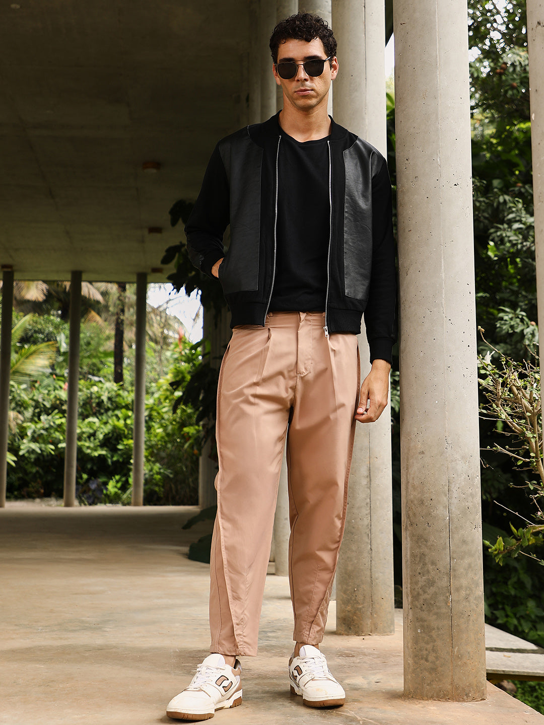 Panelled-Tapered Trousers
