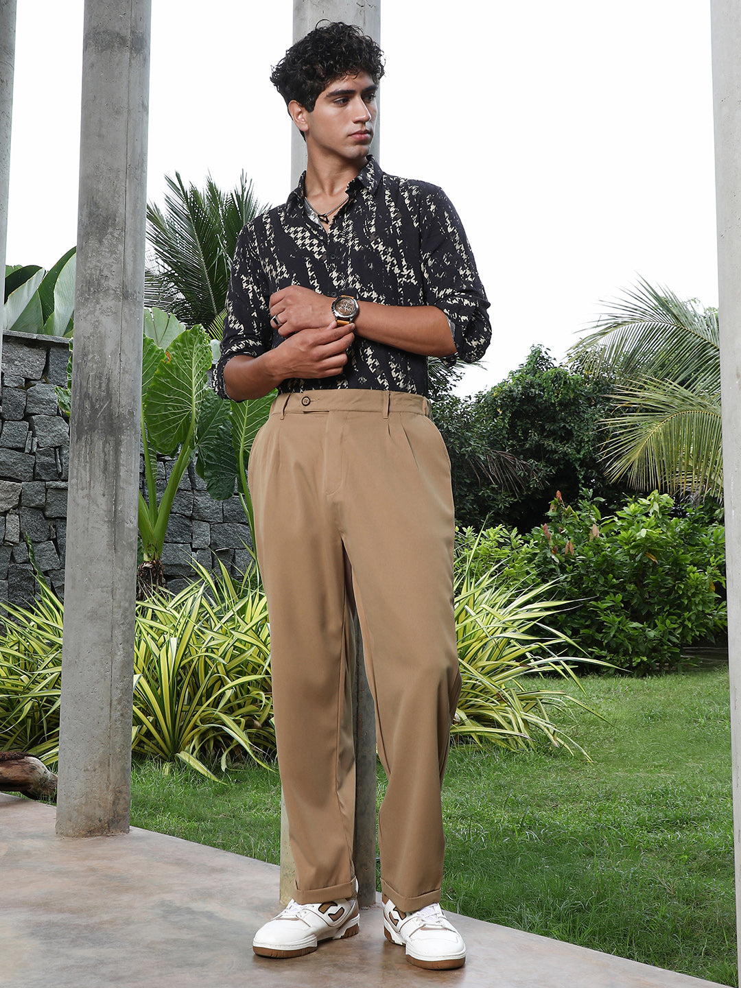 Lightweight - Extended-Waistband Relaxed Trousers
