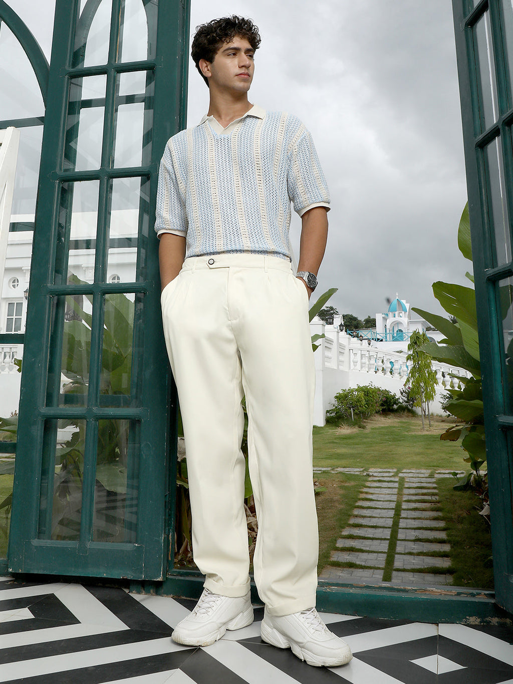Lightweight - Extended-Waistband Pleated Trousers
