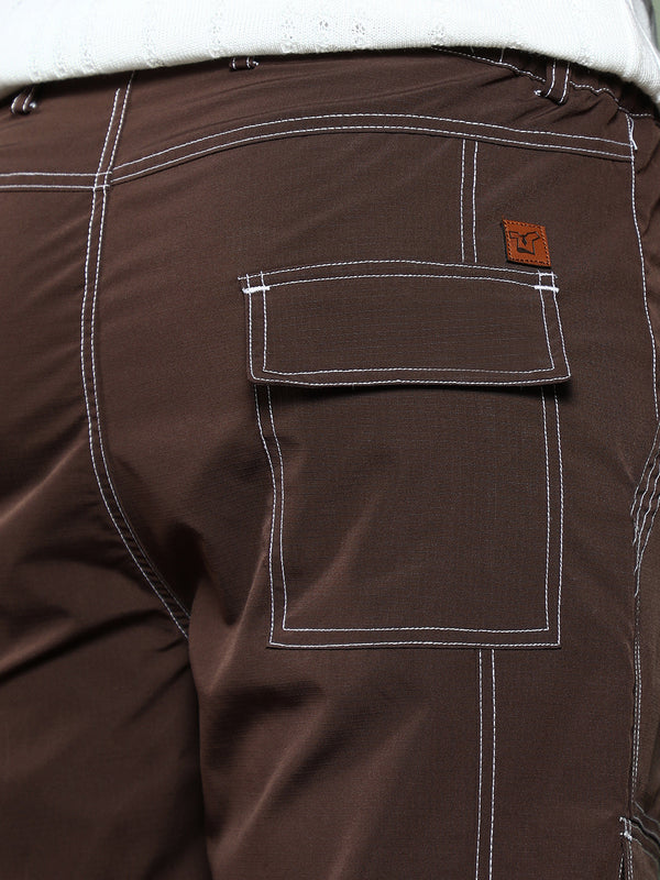 Contrast-Stitch Utility Trousers