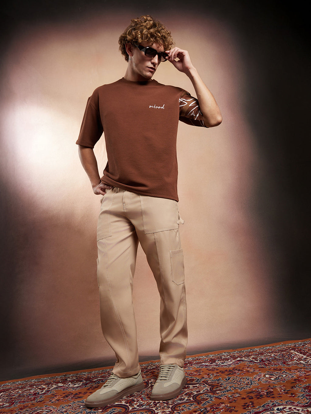 Contrast-Stitch Carpenter Utility Trousers