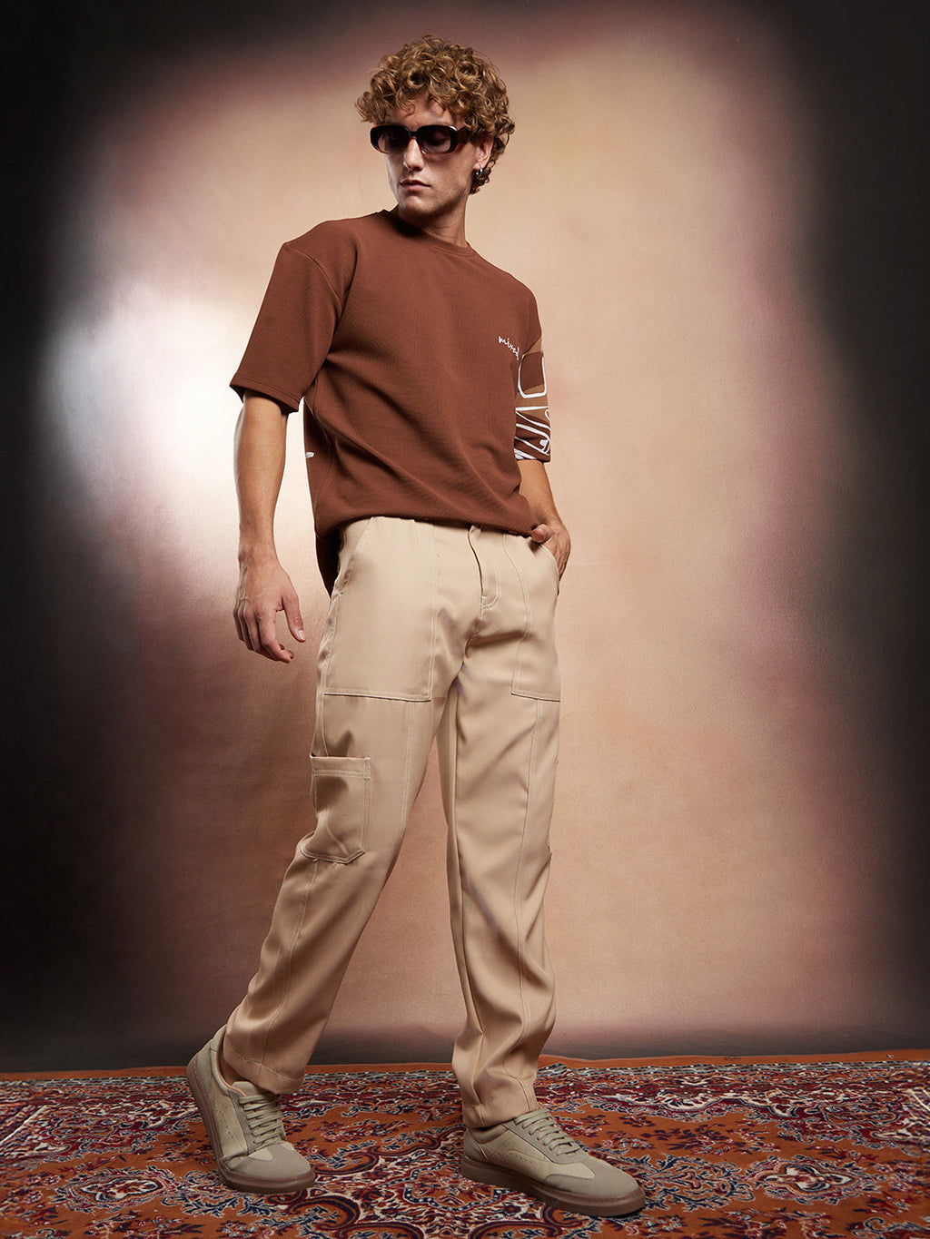 Contrast-Stitch Carpenter Utility Trousers