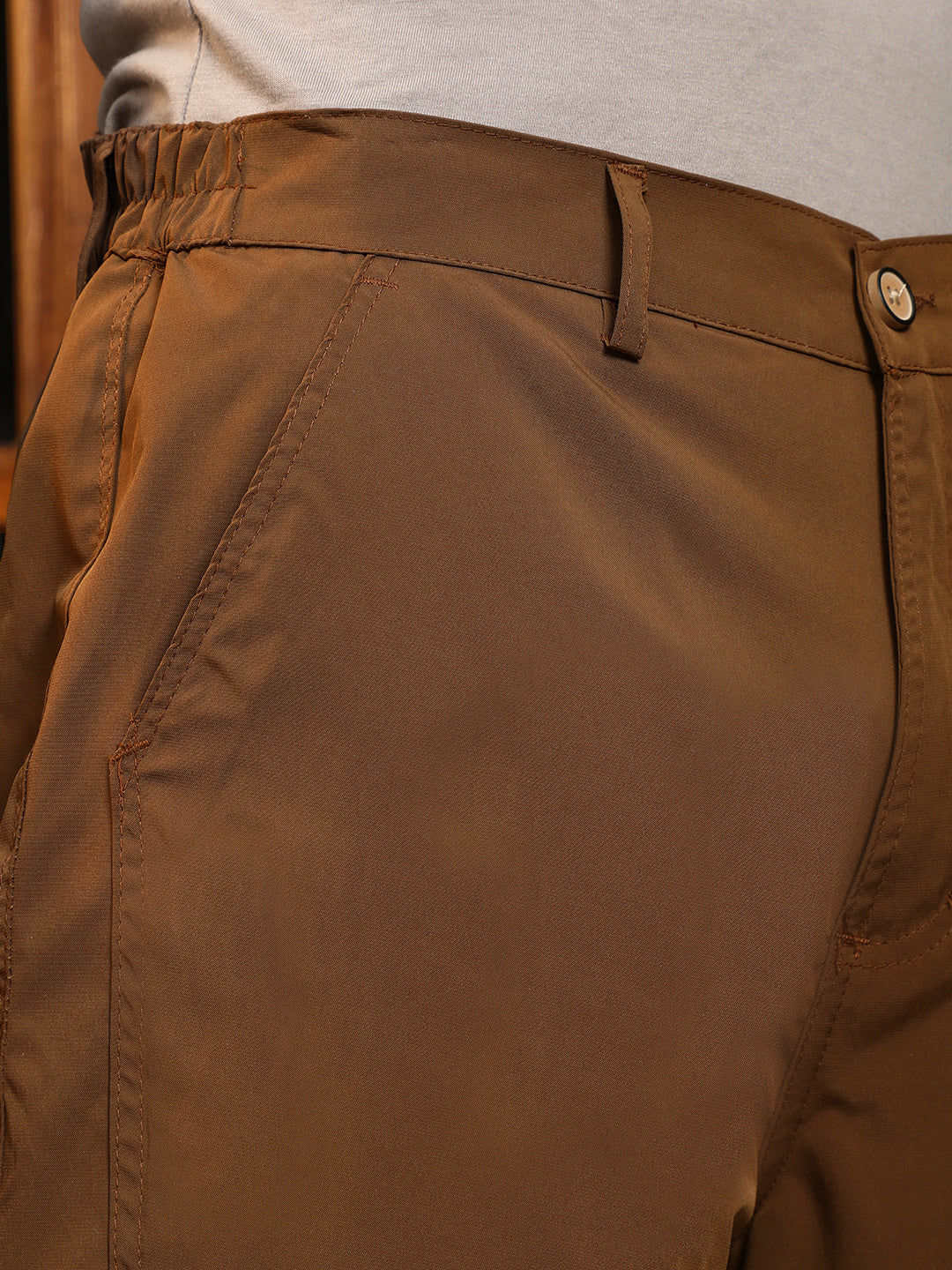 Panelled Straight-Fit Trousers