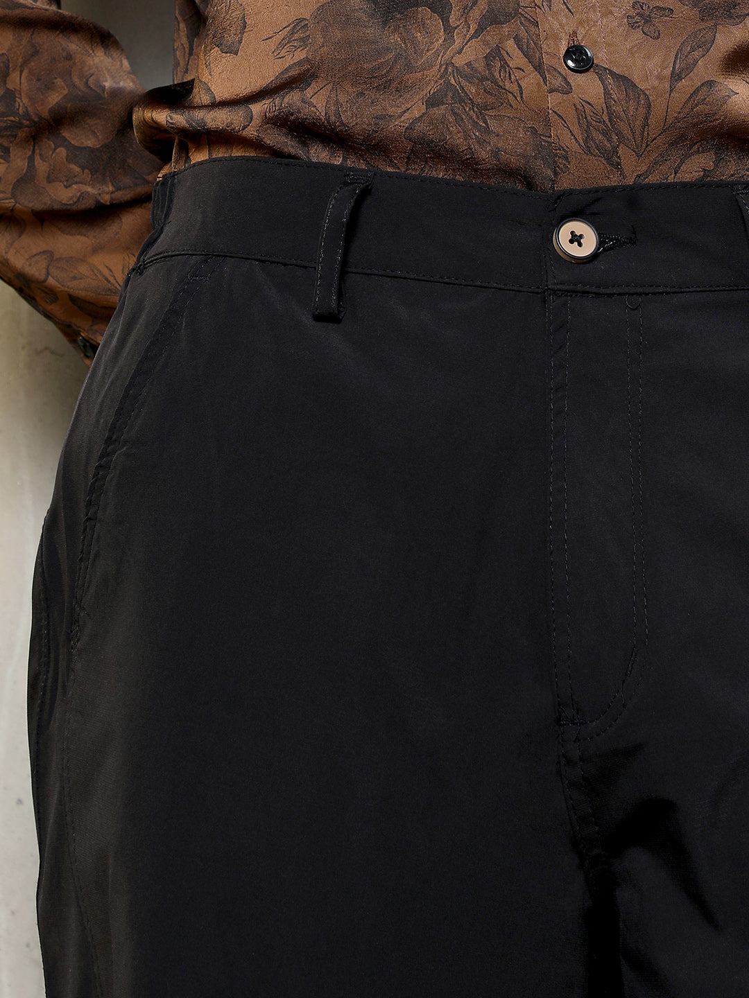 Panelled Straight-Fit Trousers