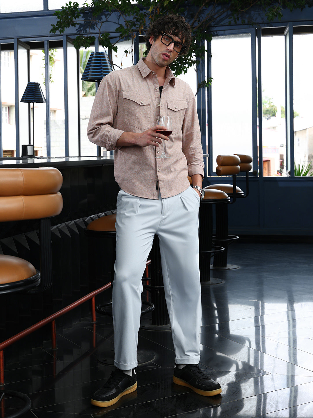 Adjustable Chino-Tailored Trousers