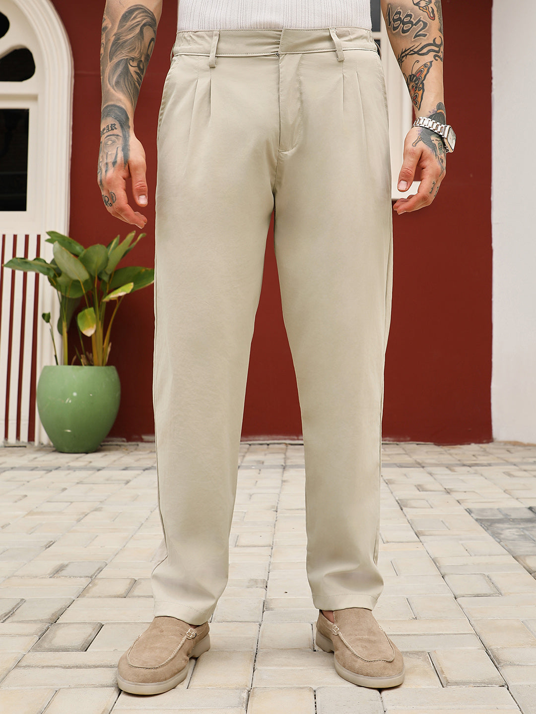 Lightweight - Double-Pleated Tailored Trousers