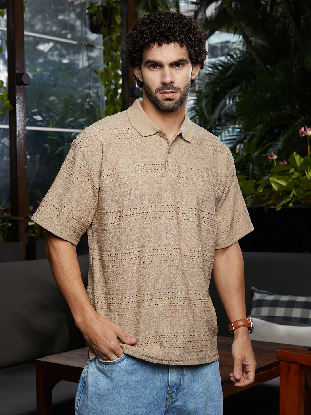 Bohomian Oversized Polo T-Shirt