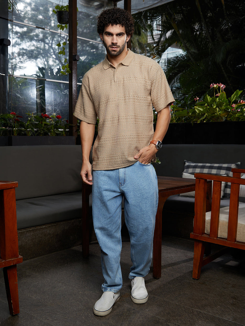 Bohomian Oversized Polo T-Shirt