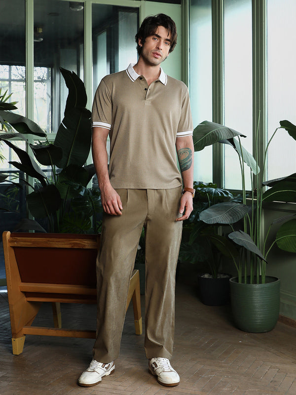 Waffle-Tactile Polo T-Shirt
