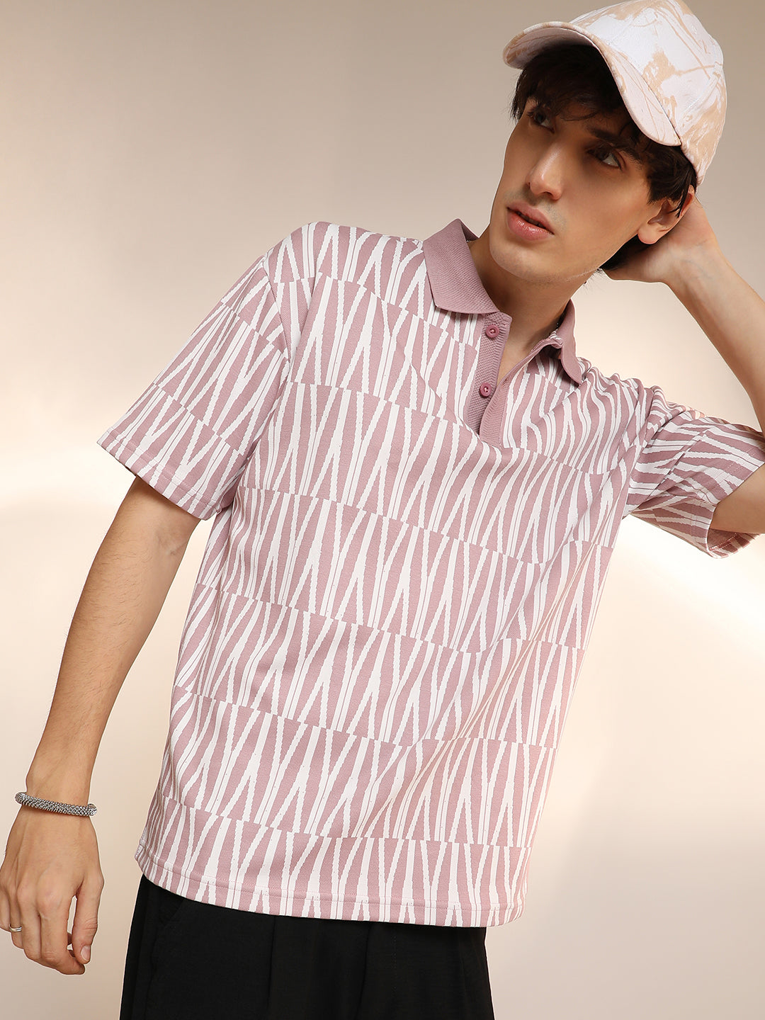 Veined Polo T-Shirt