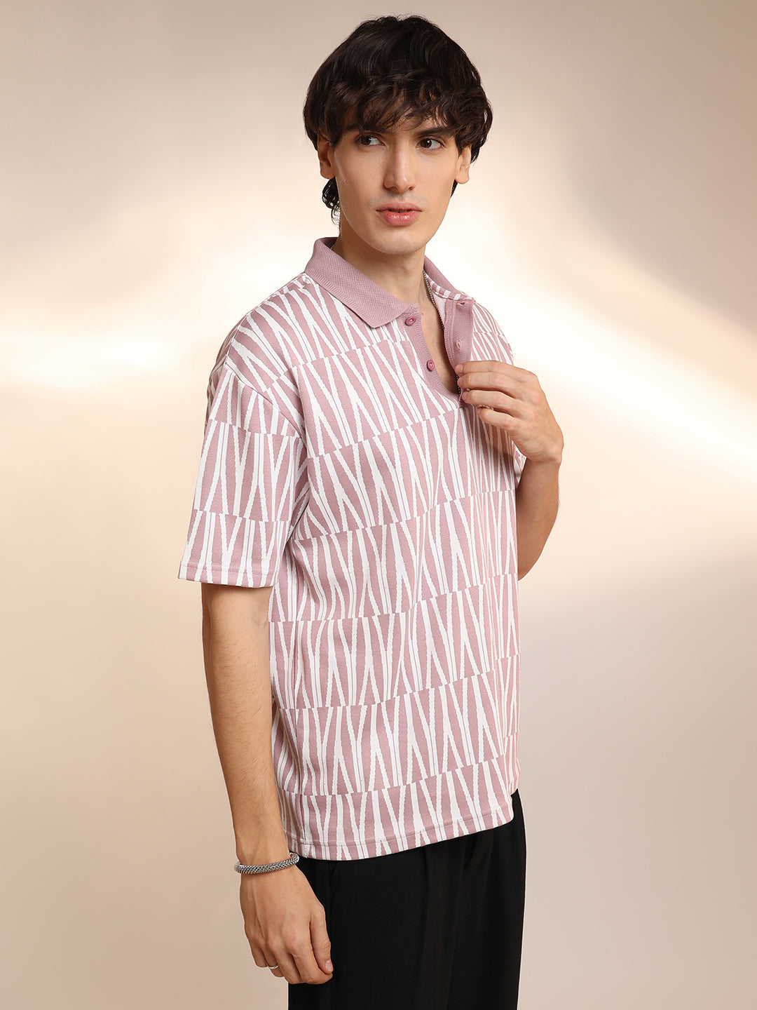 Veined Polo T-Shirt