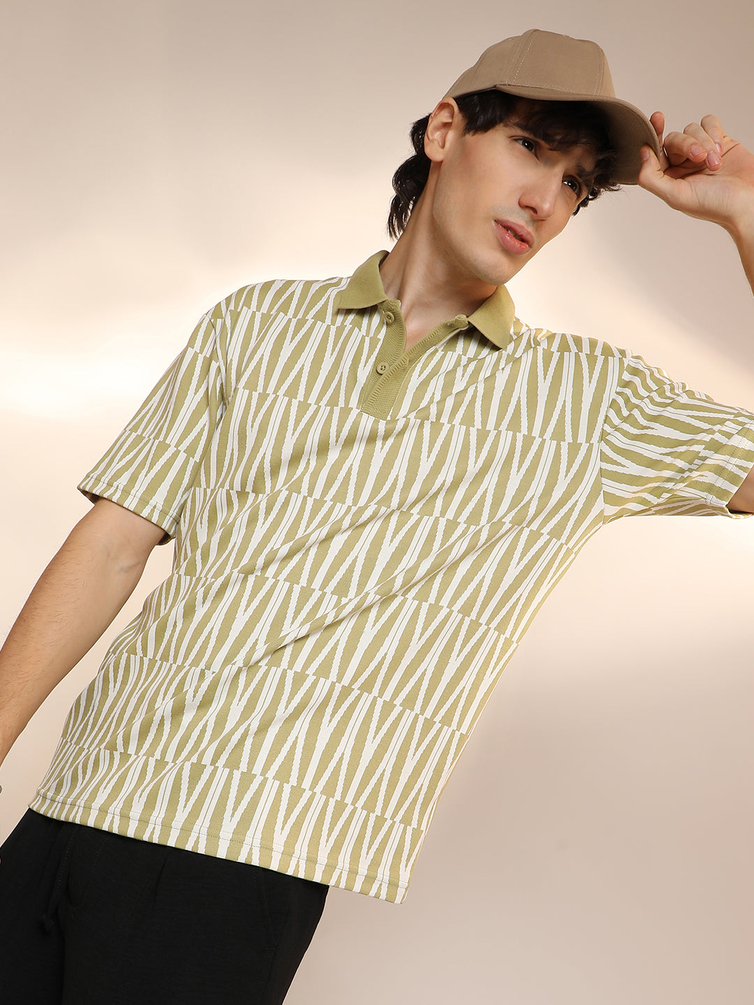 Veined Polo T-Shirt