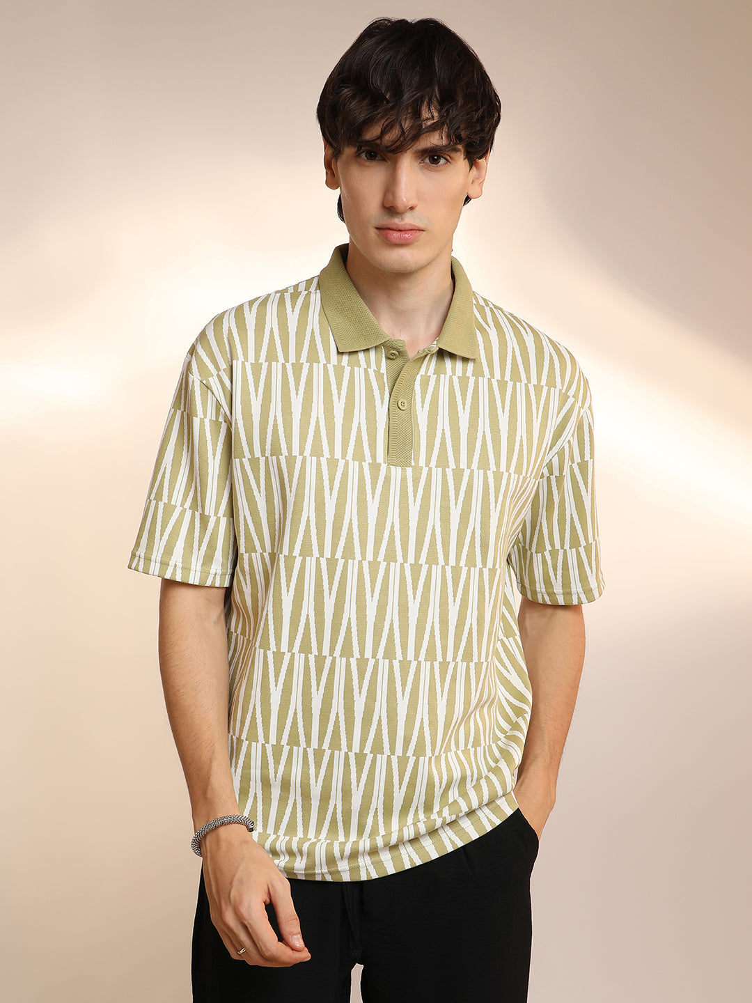 Veined Polo T-Shirt