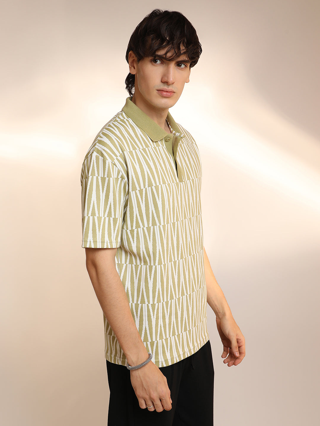 Veined Polo T-Shirt