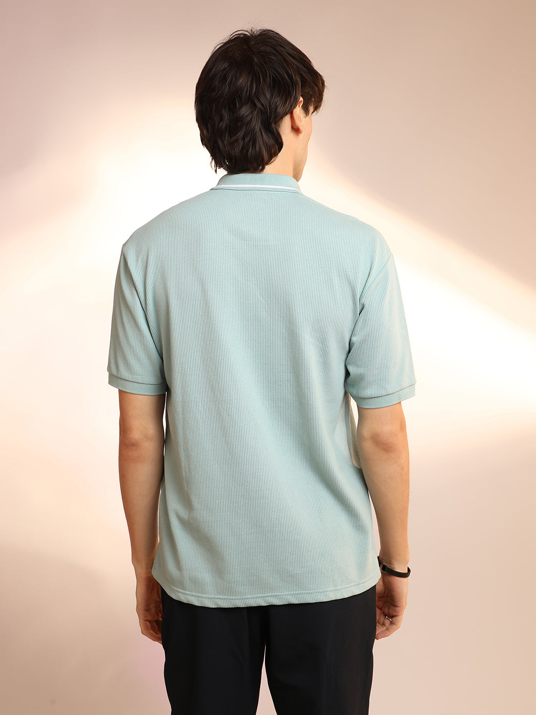 Micro-Waffle Polo T-Shirt