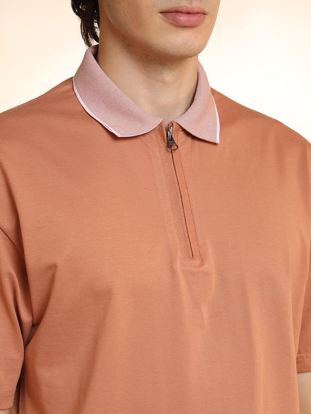 Solid Oversized Polo T-Shirt