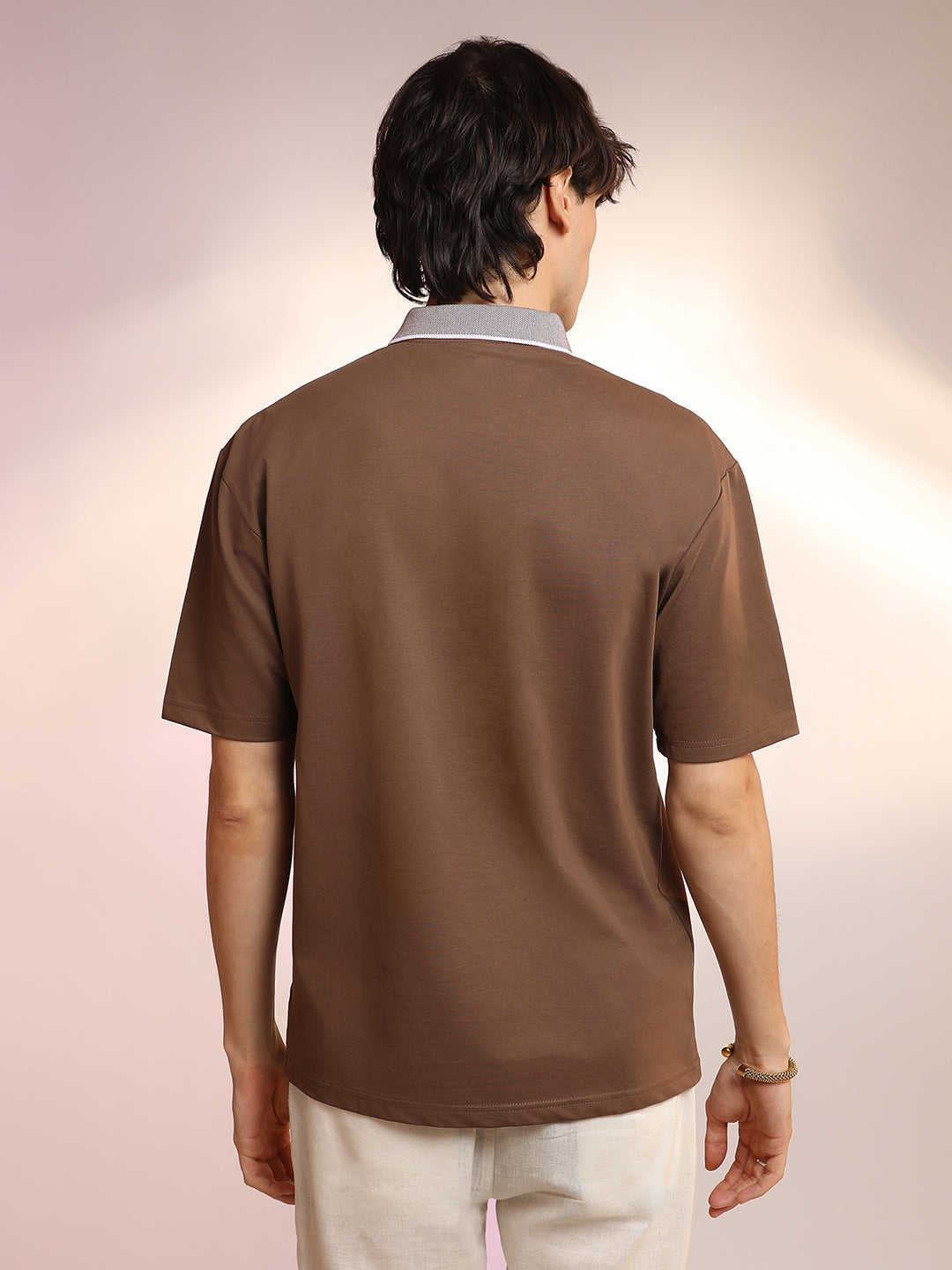 Solid Oversized Polo T-Shirt