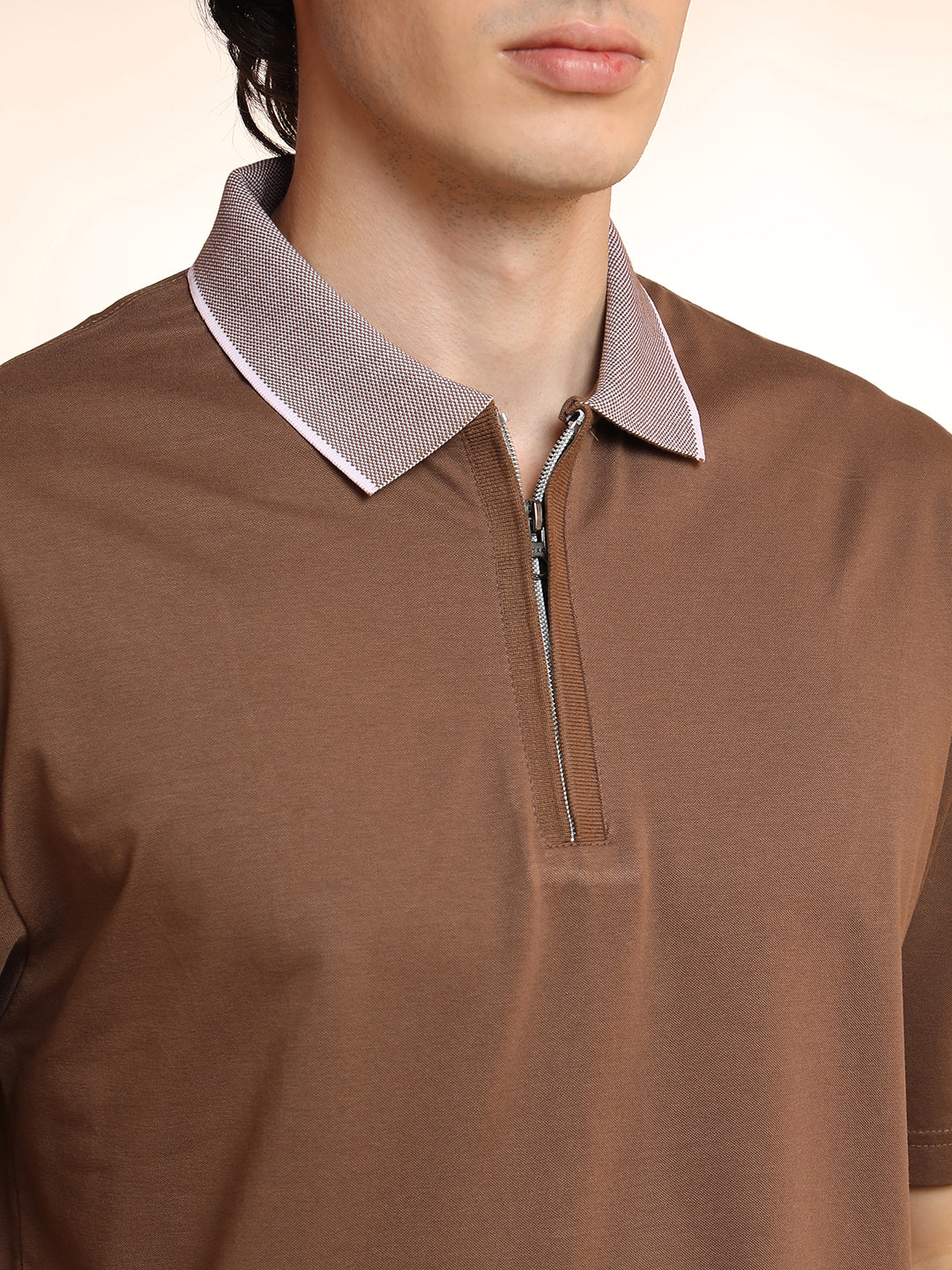 Solid Oversized Polo T-Shirt