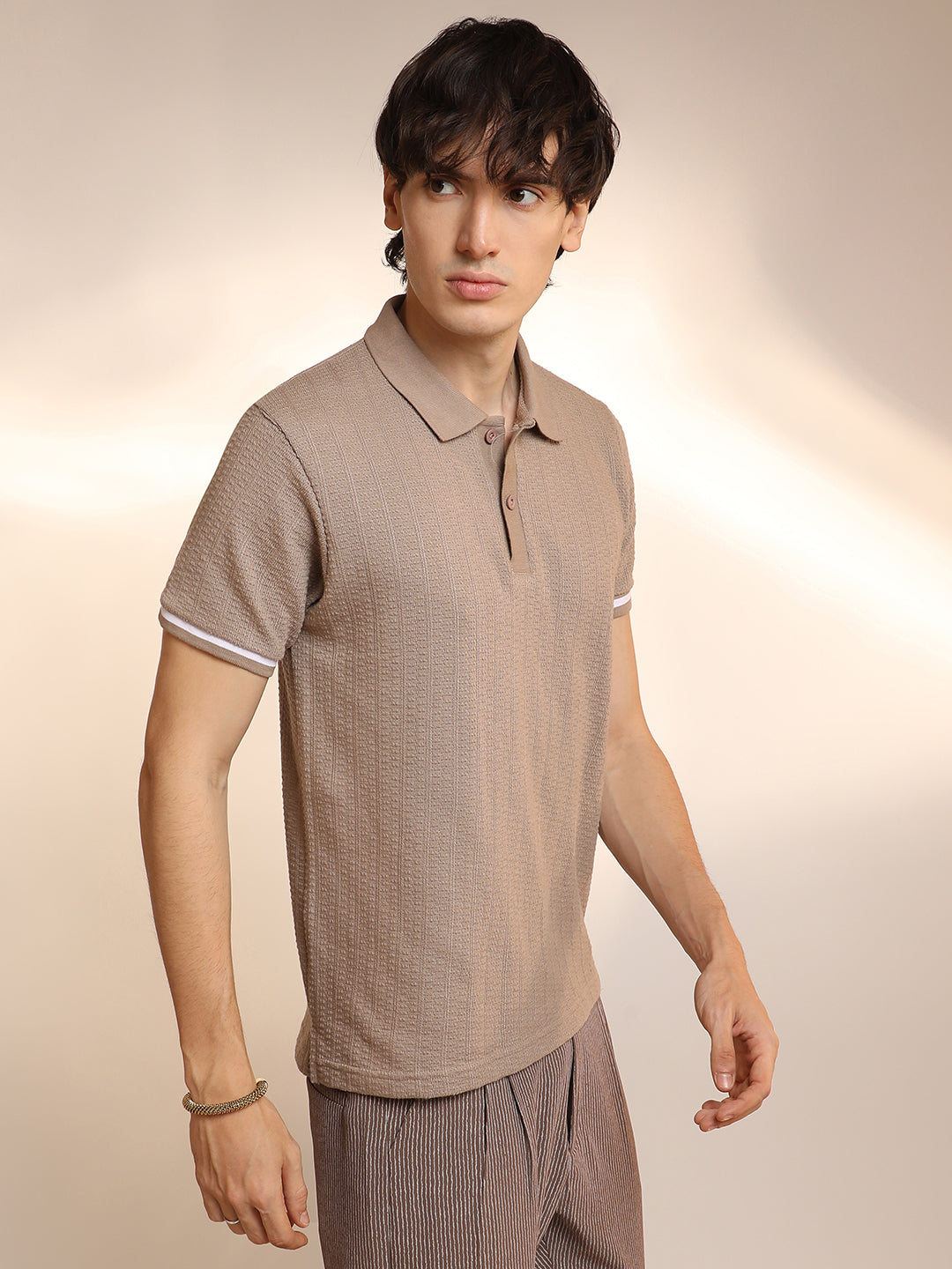 Textured Polo T-Shirt