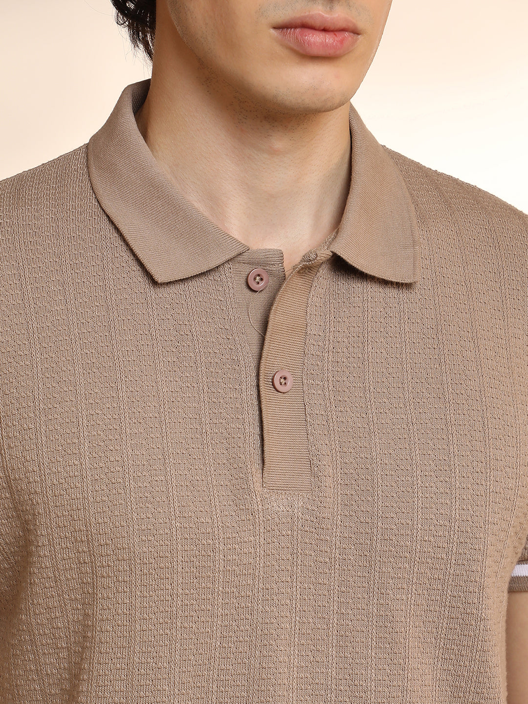 Textured Polo T-Shirt