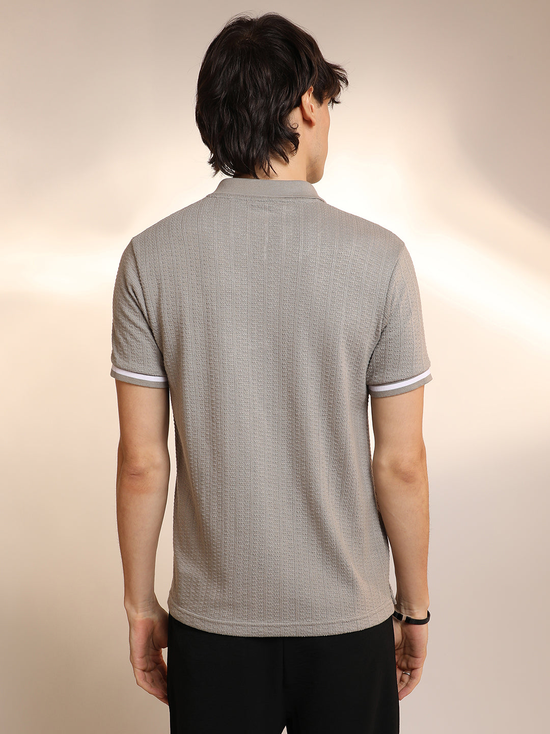 Textured Polo T-Shirt