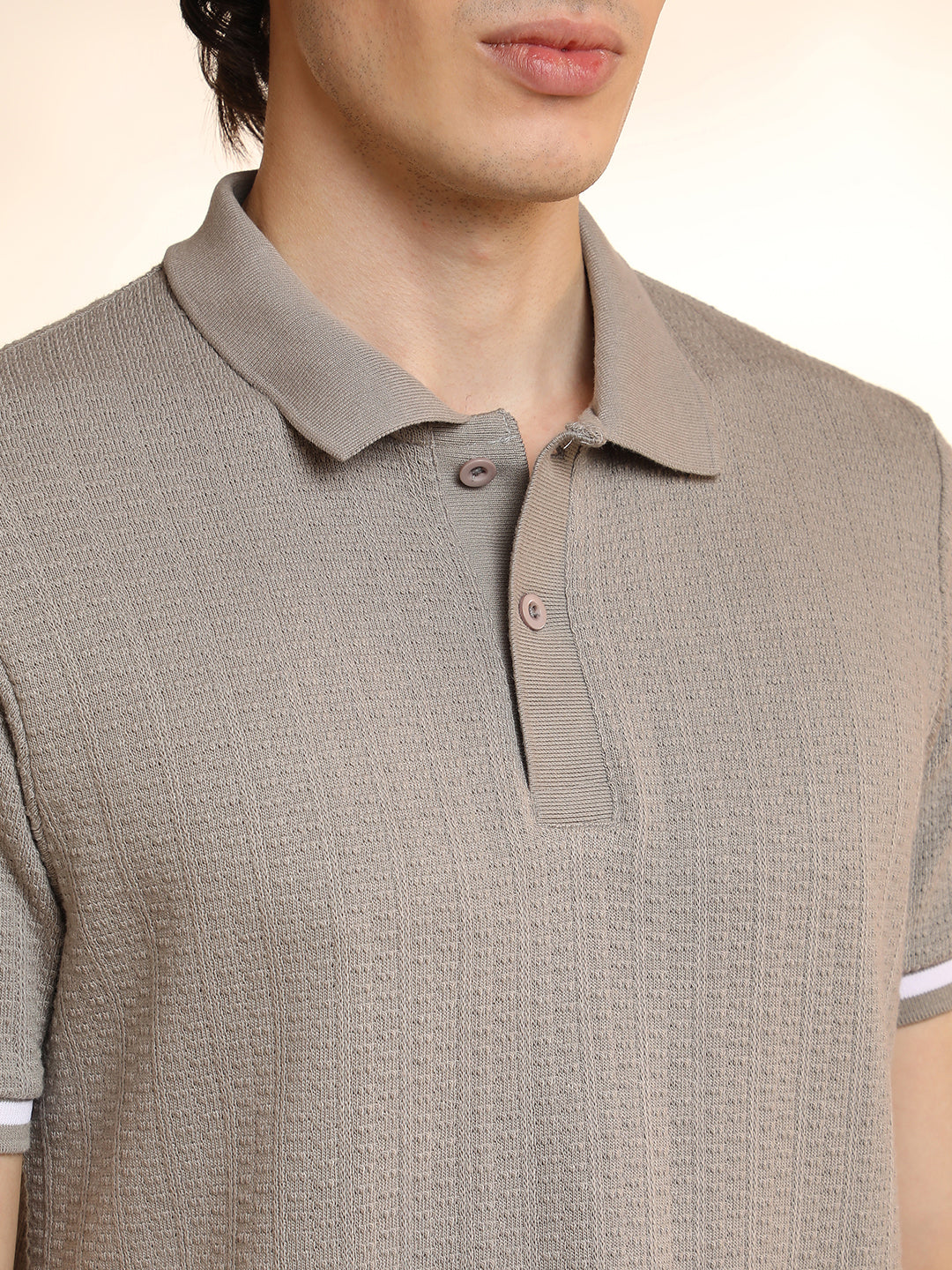 Textured Polo T-Shirt