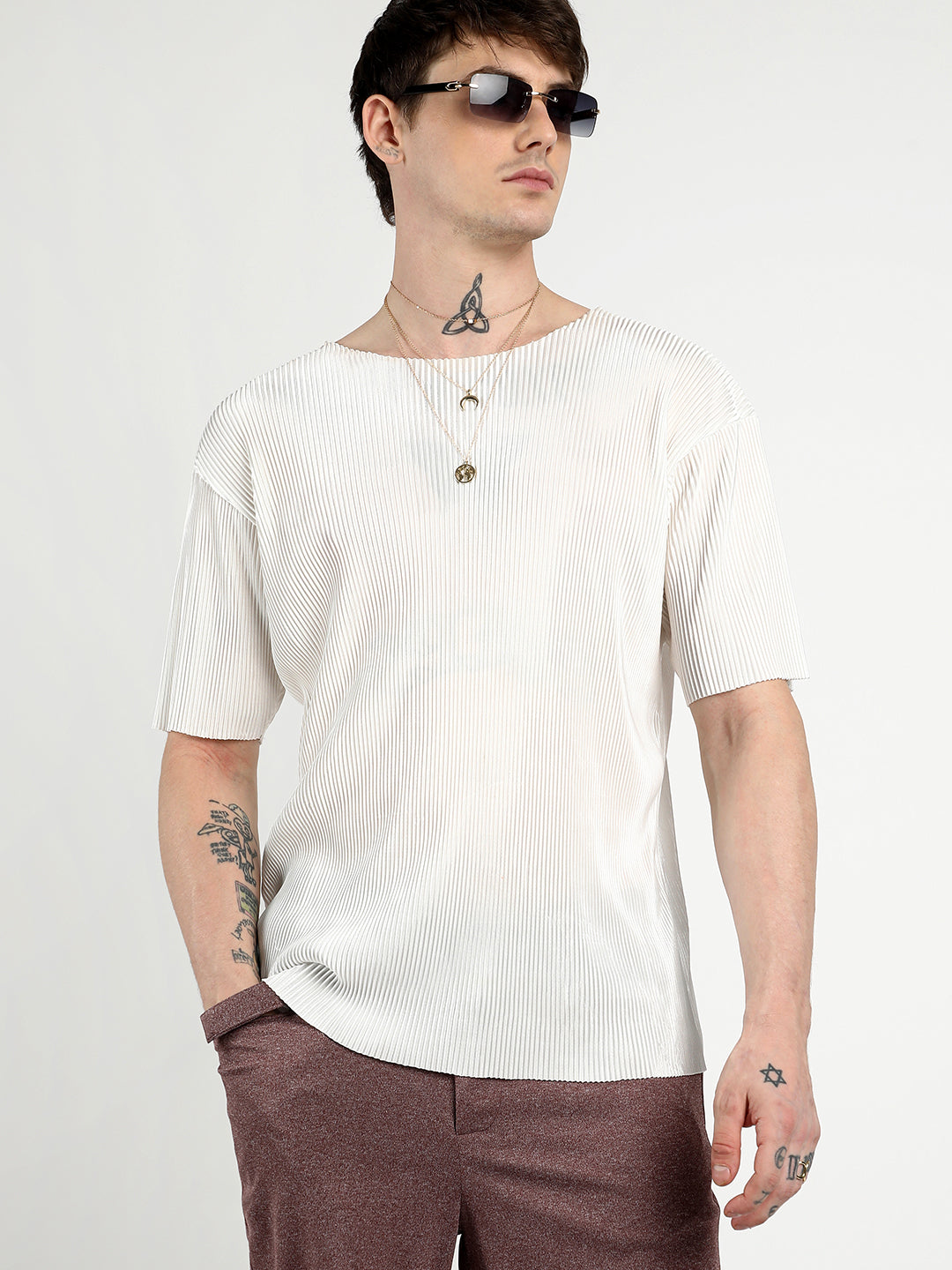 Pleated Boxy T-Shirt