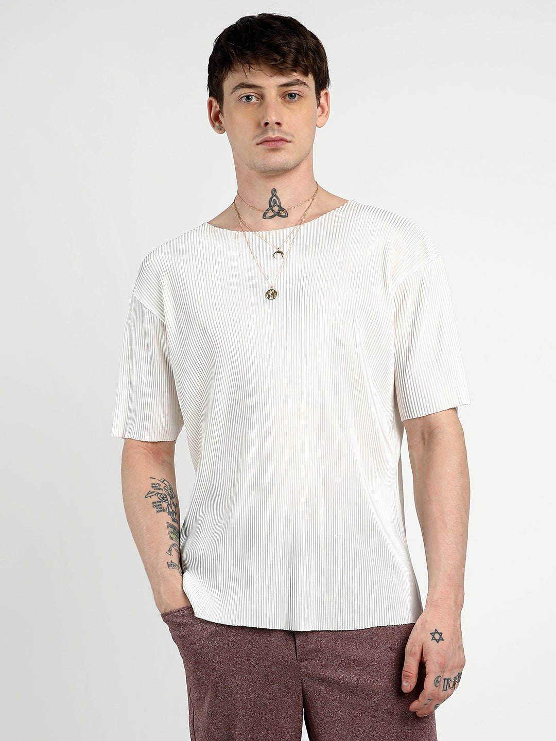 Pleated Boxy T-Shirt