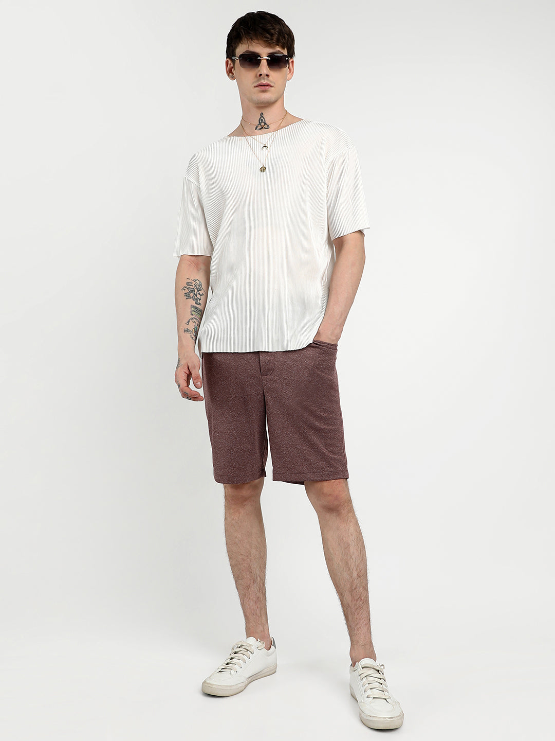 Pleated Boxy T-Shirt