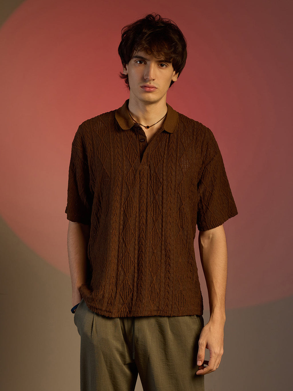 Argyle Oversized T-Shirt