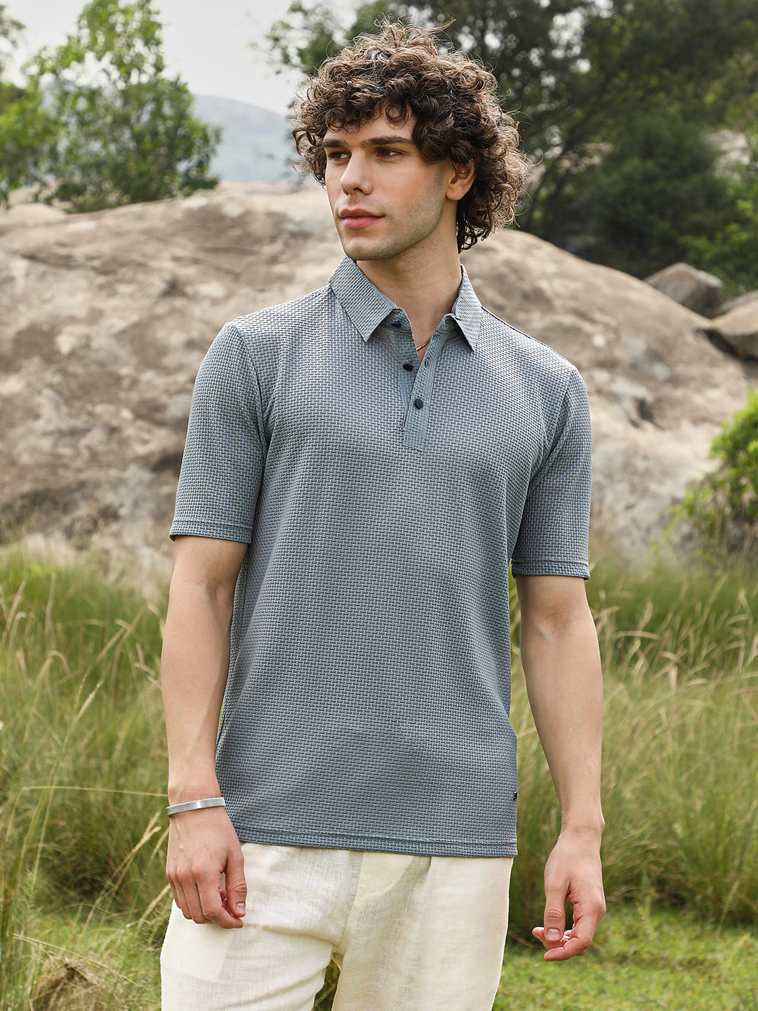 Warp-Tactile Polo T-Shirt