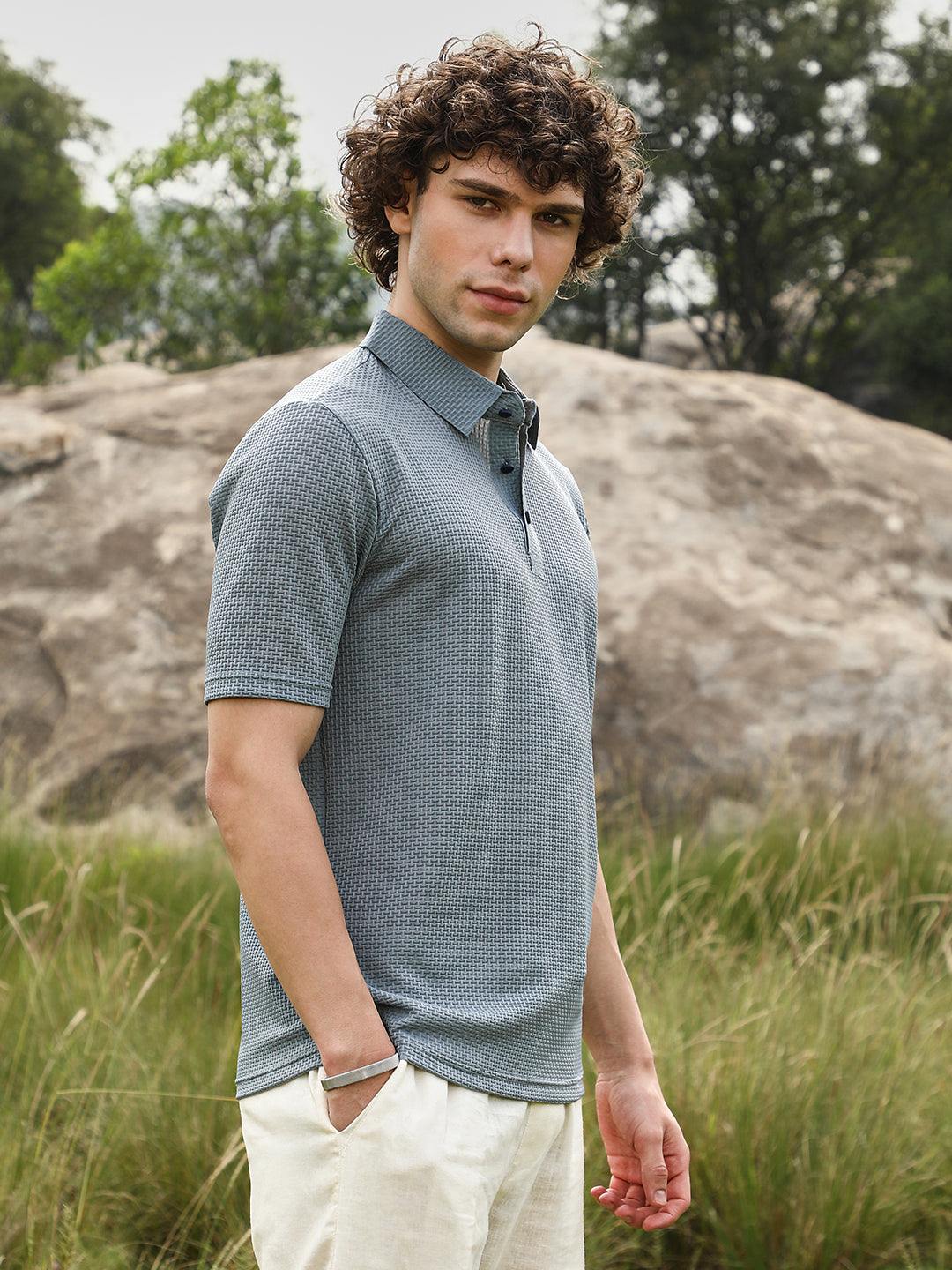 Warp-Tactile Polo T-Shirt