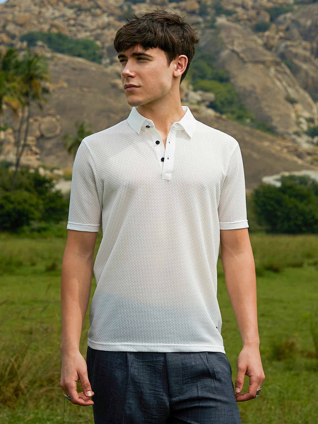 Warp-Tactile Polo T-Shirt